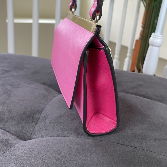 INC INTERNATIONAL CONCEPTS~Faux Leather Demi Aurora Crossbody Bag ~Pink/Gold~NWT - Picture 5 of 10